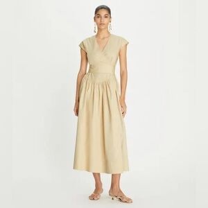 NWT Tory Burch Beige Midi Wrap Dress